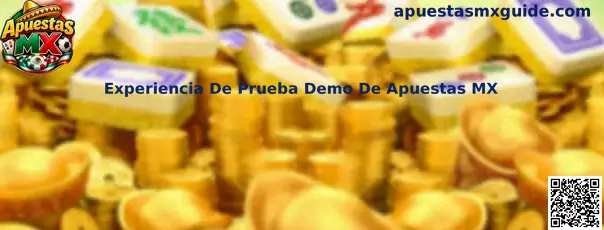 Representación de una experiencia demo de Apuestas MX con selección de eventos deportivos y herramientas de simulación